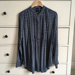 GAP Mosaic Pintuck Popover Blouse | LIKE NEW
